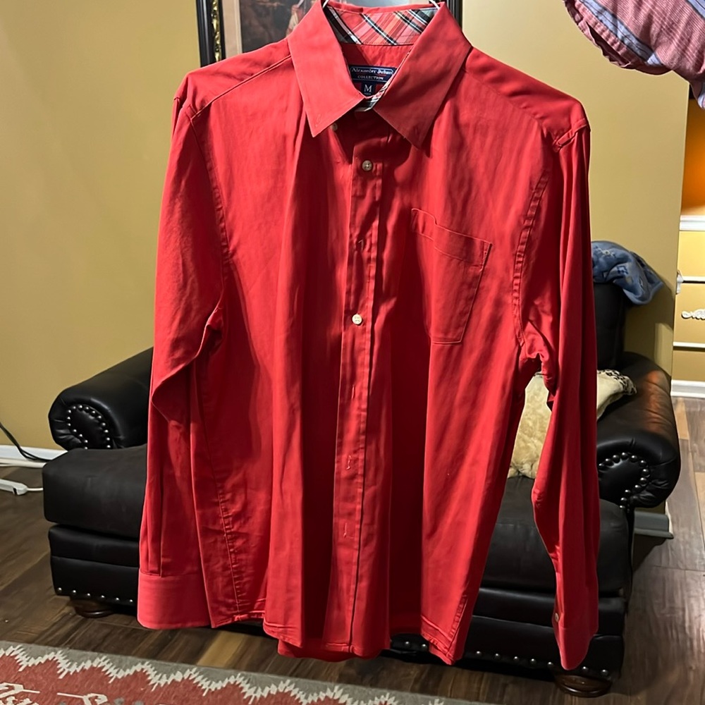 Red dress shirt